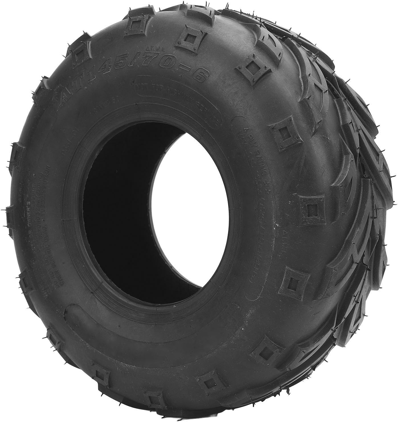 14570-6 Off Road ATV Tire, 4 Ply Mud Tread Pattern UTV Tubeless Tire Fits Mini Bike, Go Kart, ATV, UTV, Lawn Mower, Front, Rear, Left, Right, ATV Tire, Go Kart,
