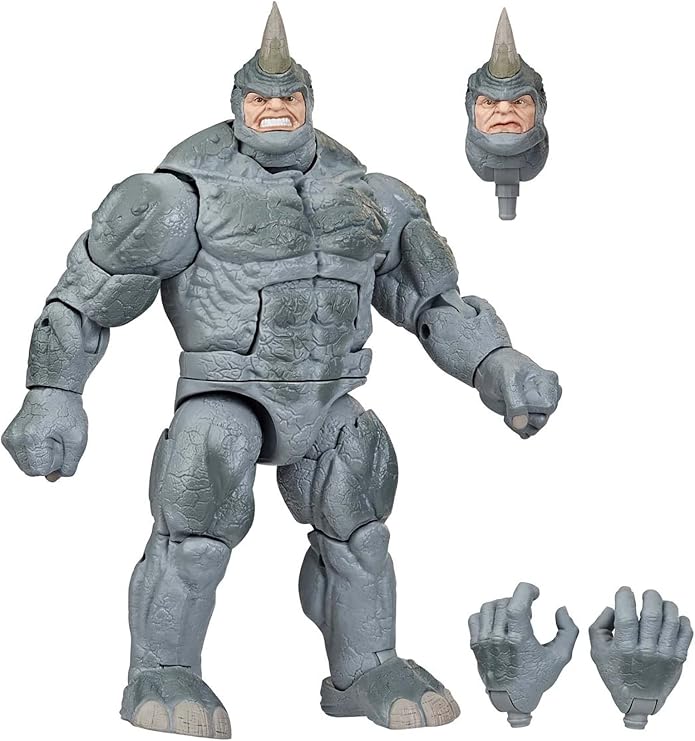 Marvel Legends Series Spider-Man 6-inch Marvels Rhino Retro Action Figure Toy, Includes 3 Accessories