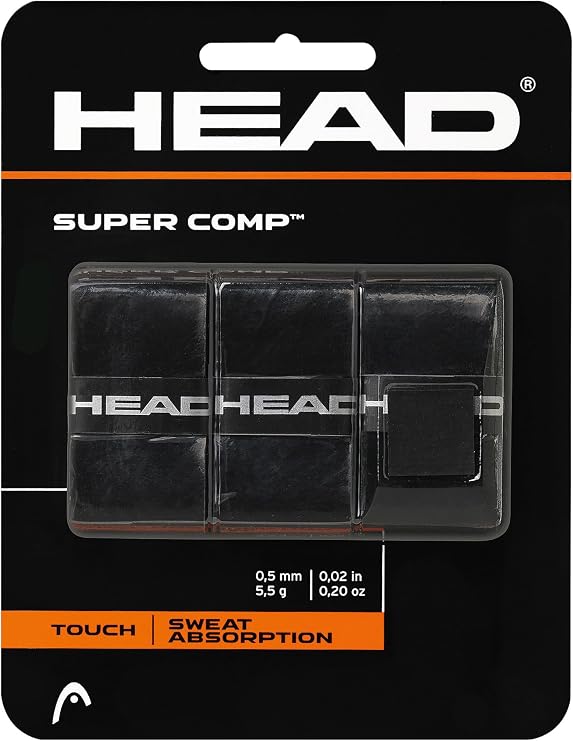 HEAD SuperComp Racquet Overgrip - Tennis Racquet Grip Tape - 3 Pack