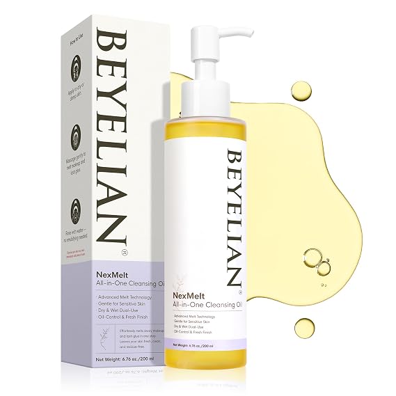 BEYELIAN Pore Control Cleansing Oil, Makeup Remover Oil Cleanser for Face,Lash Glue Remover,Bond and Seal Removal Makeup Blackhead Remover Care 6.76 fl oz(200ml)