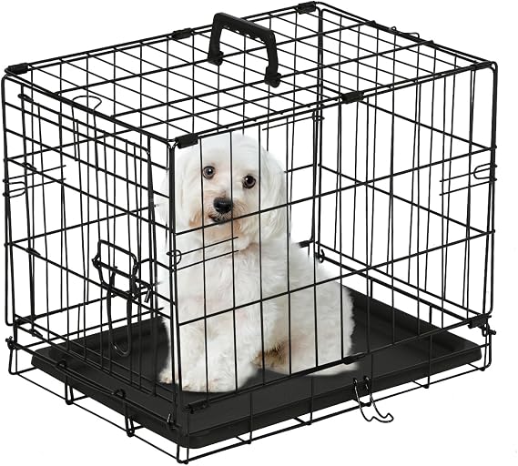 PayLessHere | 18 Inch Dog Crate for Small Dogs | Black