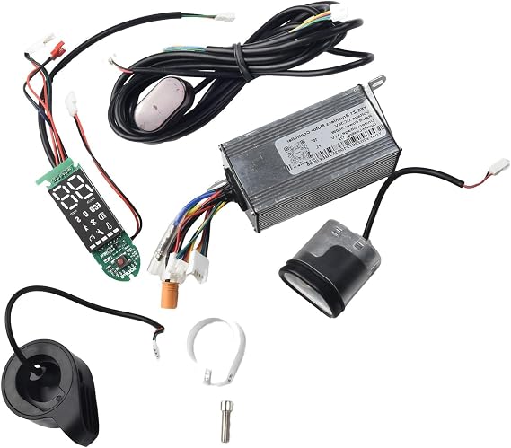 Eletric Scooter Controller, Electric Bike Scooter Brushless Controller Kit Include 36V 500W 17A Controller Dashboard and Accelerator