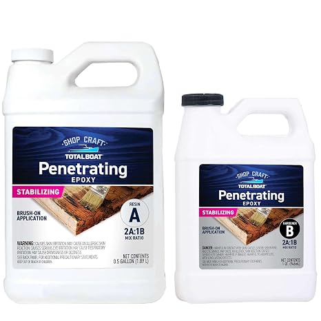 TotalBoat Clear Penetrating Epoxy Wood Sealer - 0.75 Gal Kit, Traditional