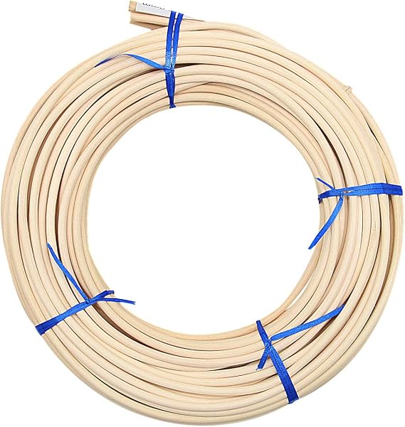 KEILEOHO #8 Reed Spline, 65 Feet x 3/16 Inch Cane Webbing for Weaving, Coil Webbing for Chair Repair for Seat Winding, Modeling, Decoration, Weaving, Aromatherapy
