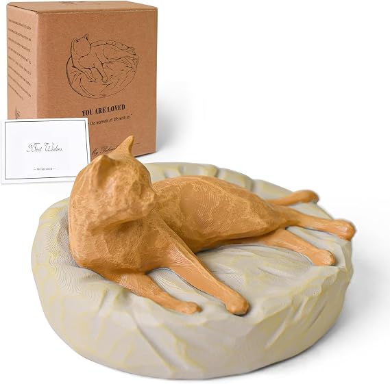 Cuayaes Ginger Cat Memorial Gifts, Cat Ornaments for Pet Lovers Women Men