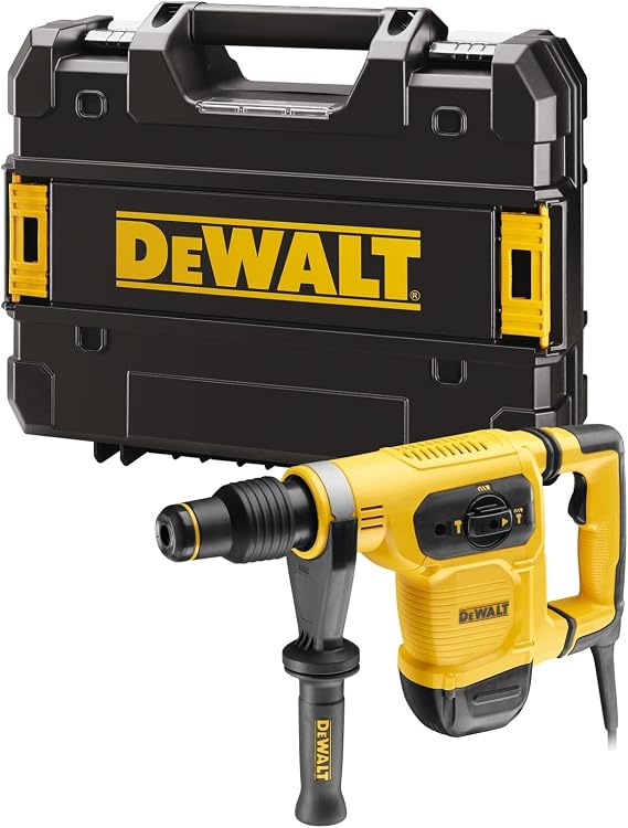 DEWALT D25481K-QS 45 mm SDS-max Powerful Drill/Combination Hammer (with 6.1 J Impact Energy for Various Drilling Applications and Chisel Works, 1 x Hammer 1.050 W) Black