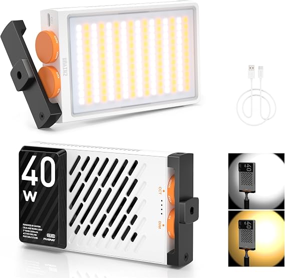 ZHIYUN M40 Video Işıklar LED, 40W 14000 lüks ve 2700-6200K, CRI 96+