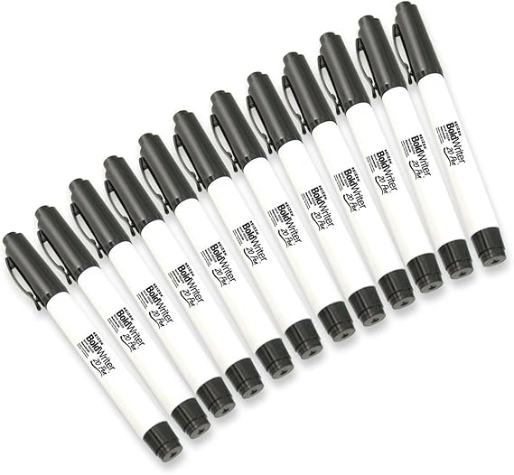 20-20-style BoldWriter 20 Pen - Easy-to-See Bold-Point - Blk - 12 Pack