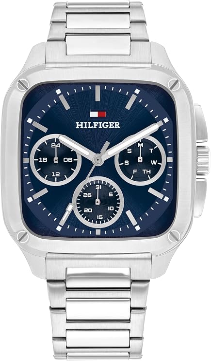 Tommy Hilfiger Analogue Multifunction Quartz Watch for Men - Available with Stainless Steel or Leather Bracelet