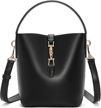 BOSTANTEN Small Bucket Bag for Women Crossbody Bags Trendy Vegan Leather Shoulder Purses Designer Ladies Handbags