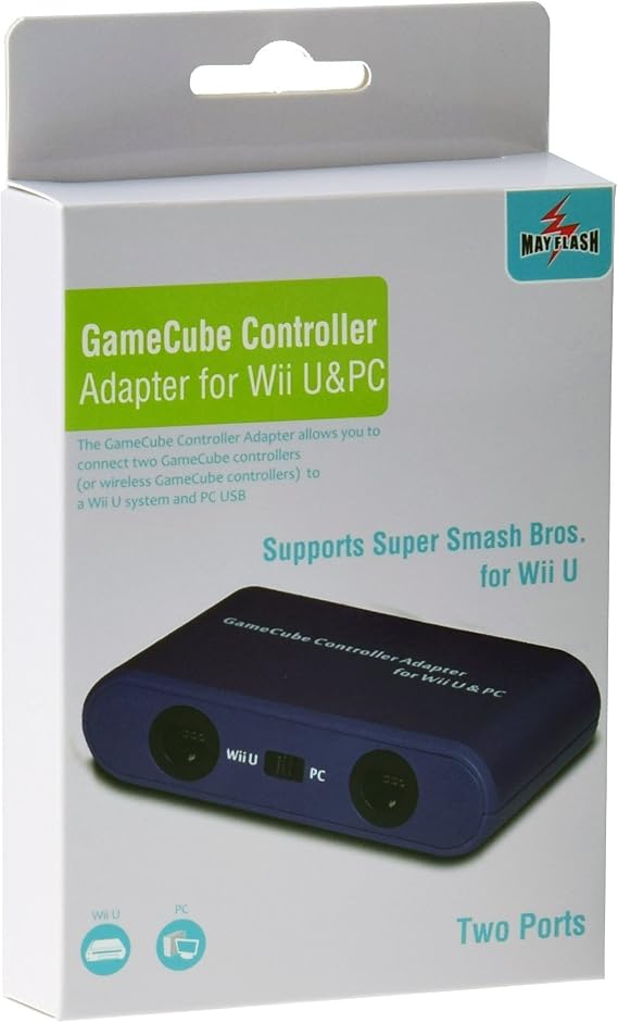 Mayflash GameCube Controller Adapter for Wii U PC USB and Switch Two ports
