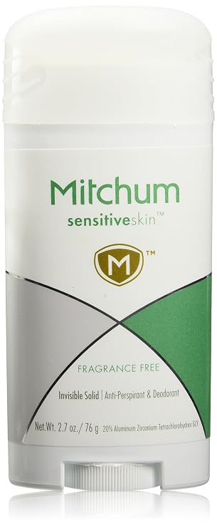 Mitchum Sensitive Skin Antiperspirant & Deodorant Stick, 2.7 Ounce (Pack of 1), fragrance free deordorant