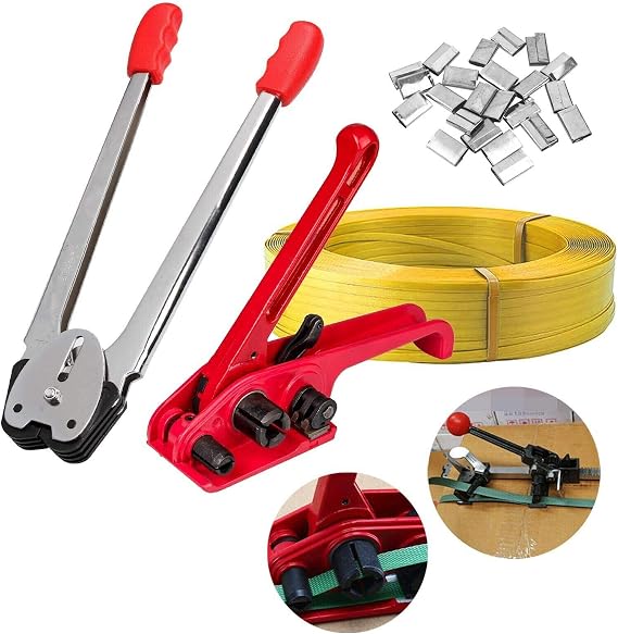 Heavy Duty Manual 4 in 1 PET/PP Manual Strapping Tools for 1/2-3/4" Belt