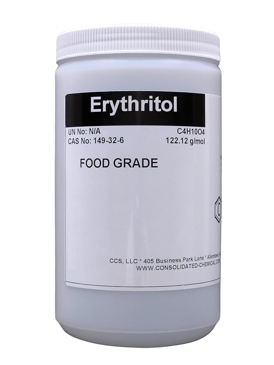 Erythritol Premium Natural Sweetener - 100% Pure, Non-GMO, Zero Calorie Sugar Substitute - 500g