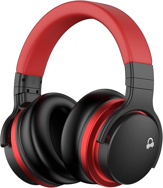 MOVSSOU Million Sold Classic E7 Active Noise Cancelling Headphones | Upgraded HD Sound, Wireless Bluetooth Headphones Over The Ear Unequaled Comfort, Vivid Deep Bass, for Home Office Travel Gift