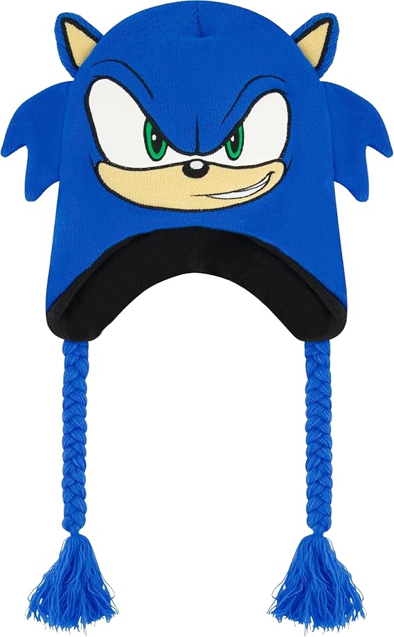 Sonic The Hedgehog Winter Peruvian Knit Beanie, Blue, One Size | Soft, stretchy fabric for a cozy, comfortable everyday fit.