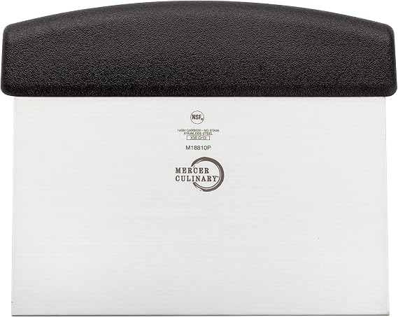 Mercer Culinary Millennia Bench Scraper, 5 7/8 Inch X 3 1/2 Inch Blade, Black Handle