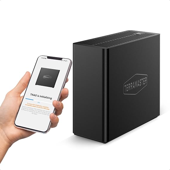 TERRAMASTER F4 SSD NAS Storage - 4Bay All SSD NAS Server N95 QuadCore CPU, 8GB DDR5 RAM, 5GbE Port, Palm-Sized High-Performance Network Attached Storage (Diskless)