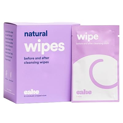 Hello Cake Sex Wipes - Individually Wrapped, Organic Flushable Wipes for Adults - Hypoallergenic, pH-Balanced, Hygiene Wipes for Women, Men and Couples 12 Count Bag