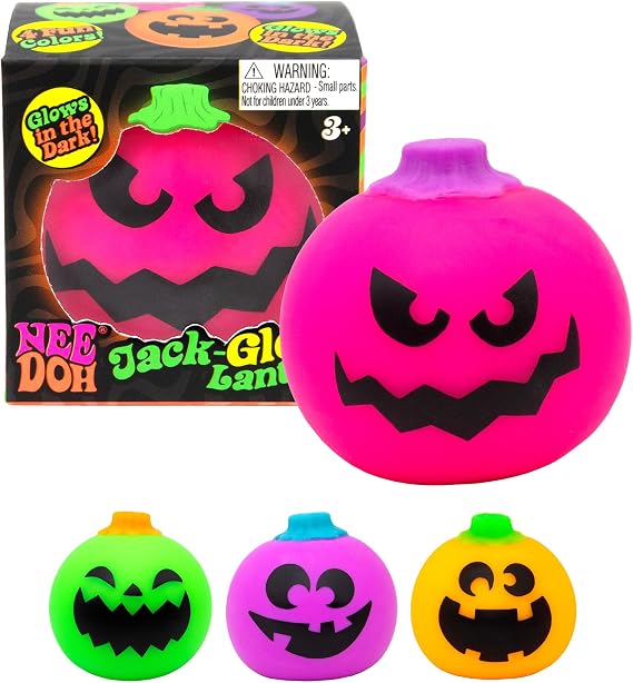 Schylling Needohween Jack Glow Lantern - Glow in The Dark Pumpkin Faces Assorted