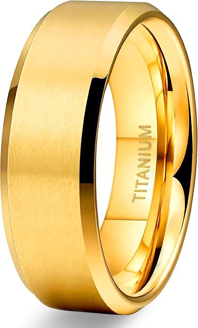 TIGRADE Titanium Rings 4MM 6MM 8MM 10MM Wedding Band in Comfort Fit Matte for Men Women Size 3-15