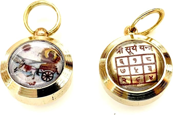 Surya Yantra Amulet for Sun, Navagraha Yantra, Solar Chakra Energy - Empower Your Spirit with Celestial Harmony