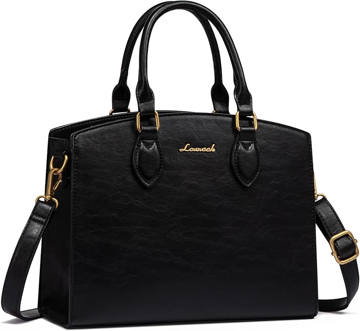 LOVEVOOK Purses and Handbags for Women, Vintage Tote Shoulder Bag Trendy, PU Leather Satchel Bag, Medium Ladies Hand Bag