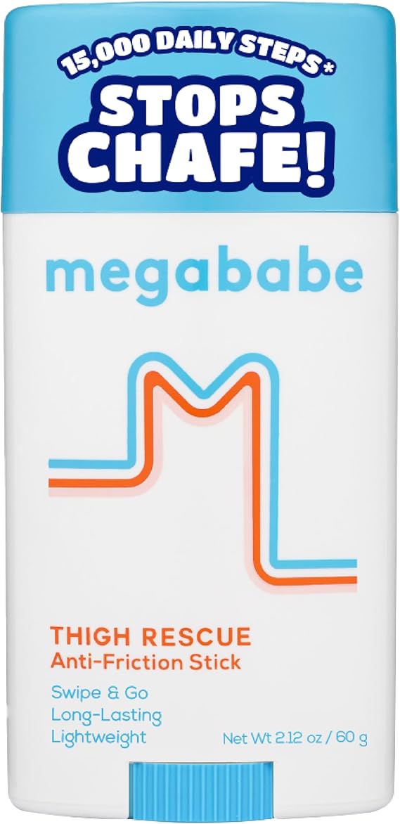 Megababe Thigh Rescue Anti-Chafe Stick | Prevents Skin Chafe & Irritation | Thighs, arms, Bra-Lines & More