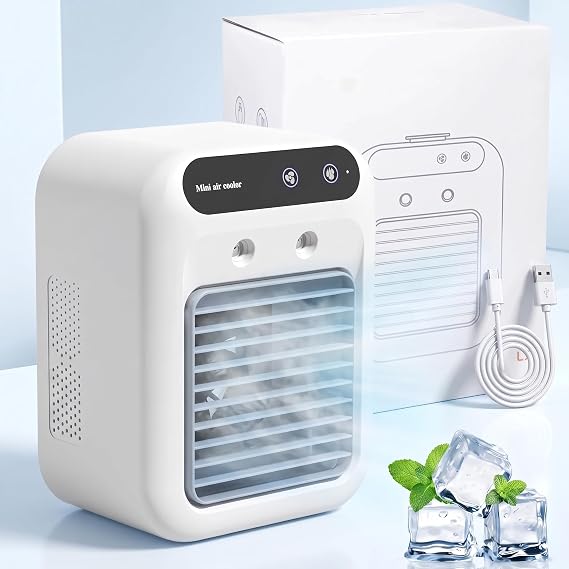 Portable Mini AC, 25W Rechargeable Portable Air Conditioners for Car