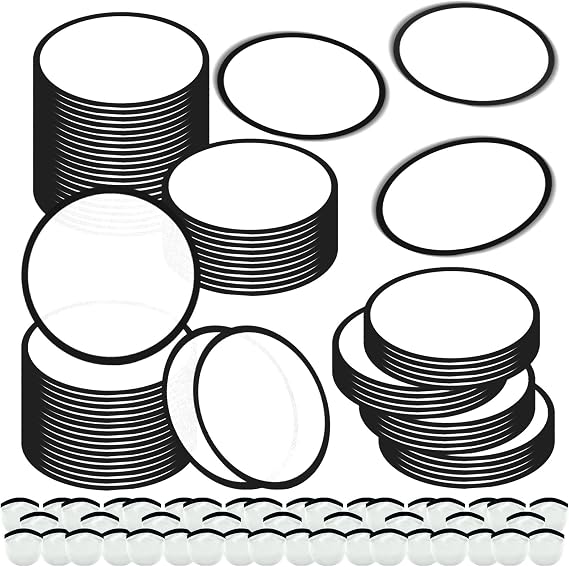 100 Pack Foldable Flying Disc Fans with Bags, White