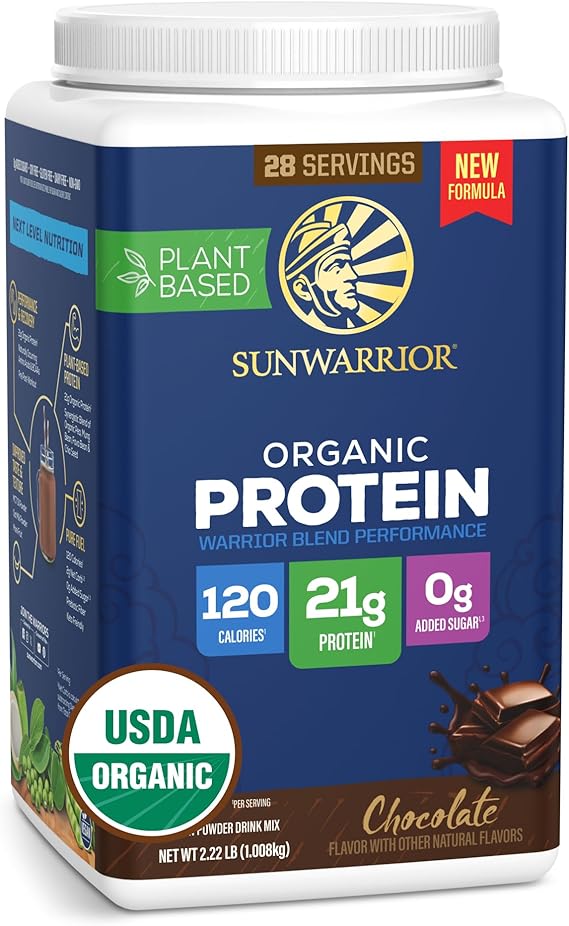 Sunwarrior Organic Chocolate Warrior Blend Performance Protein, 35.52 OZ