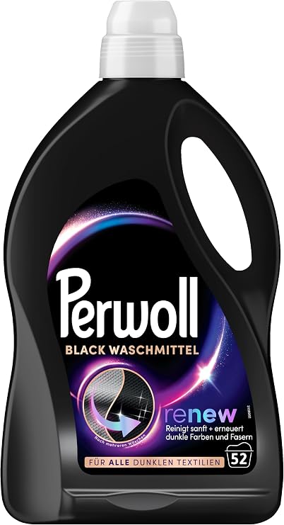 Perwoll Renew Black (1 x 52 Washes) | Detergent For All Dark Colors | Improves Color and Strengthens Fibers