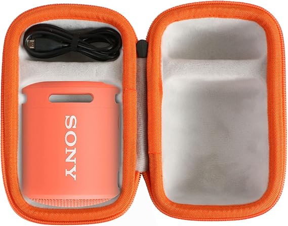 co2CREA Hard Case for Sony SRS-XB100 XB12 XB13 Bluetooth Speaker,Black+Pink