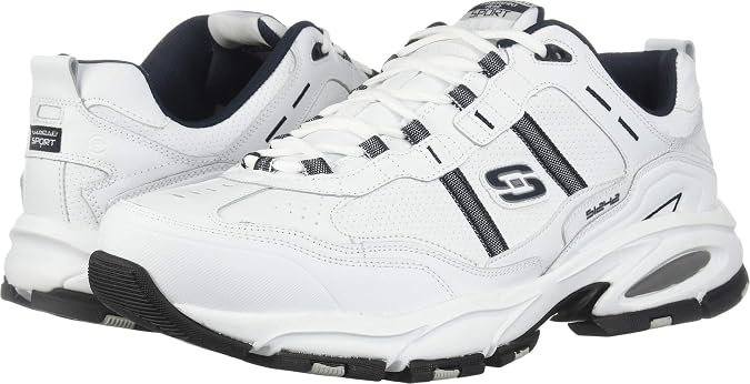 Skechers Mens Vigor 2.0 Serpentine | Training, Memory Foam, Smooth Leather Upper, Lace-Up, Casual