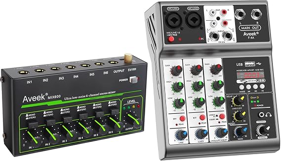Professional Audio Mixer and 6 Channel Mixer