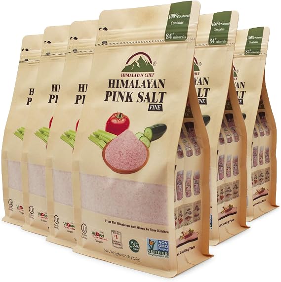 Himalayan Chef Pink Himalayan Salt, 3 lbs, Fine Grain | Pure, 100% Natural Gourmet Salt, Add Essential Minerals | Perfect for Cooking, Grilling, and Seasoning