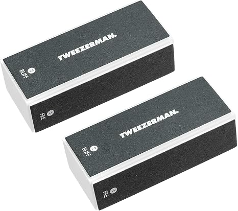 TWEEZERMAN Professional Nail File Block for Sanding and Polishing Nails Black