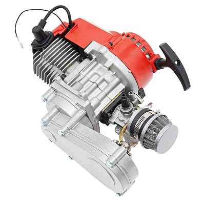 49cc 50cc 2 Stroke Racing Engine Motor, Gasoline Engine Single Cylinder Pull Rope Start Motor for Dirt Bike Pocket Bike ATV Scooters, Pocket Bike Engine Kits