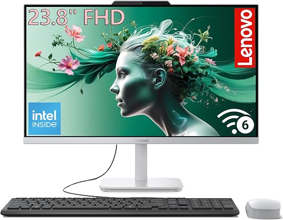 Lenovo 24" A100 All-in-One Desktop Computer, 8-core Intel Core i3-N305 CPU