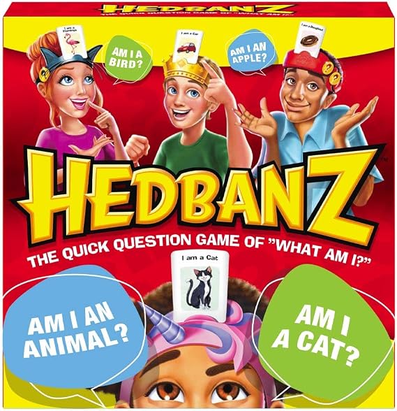 Hedbanz Picture Guessing Board Game 2020 Edition Family Games | Games for Family Game Night | Kids Games | Card Games, for Families and Kids Ages 8+