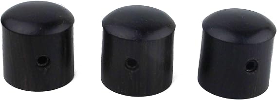 Guyker 3Pcs Ebony Potentiometer Control Knobs Dia. 6mm (0.24") Shaft Pots - Rotary Volume Tone Knob Replacement Part for Electric Guitar or Precision Bass