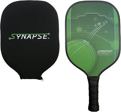 Synapse Pickleball Paddle - USAPA Approved - Top Performance - Nomex Core and Graphite Carbon Fiber Face - Cover Included - 7.4 Oz