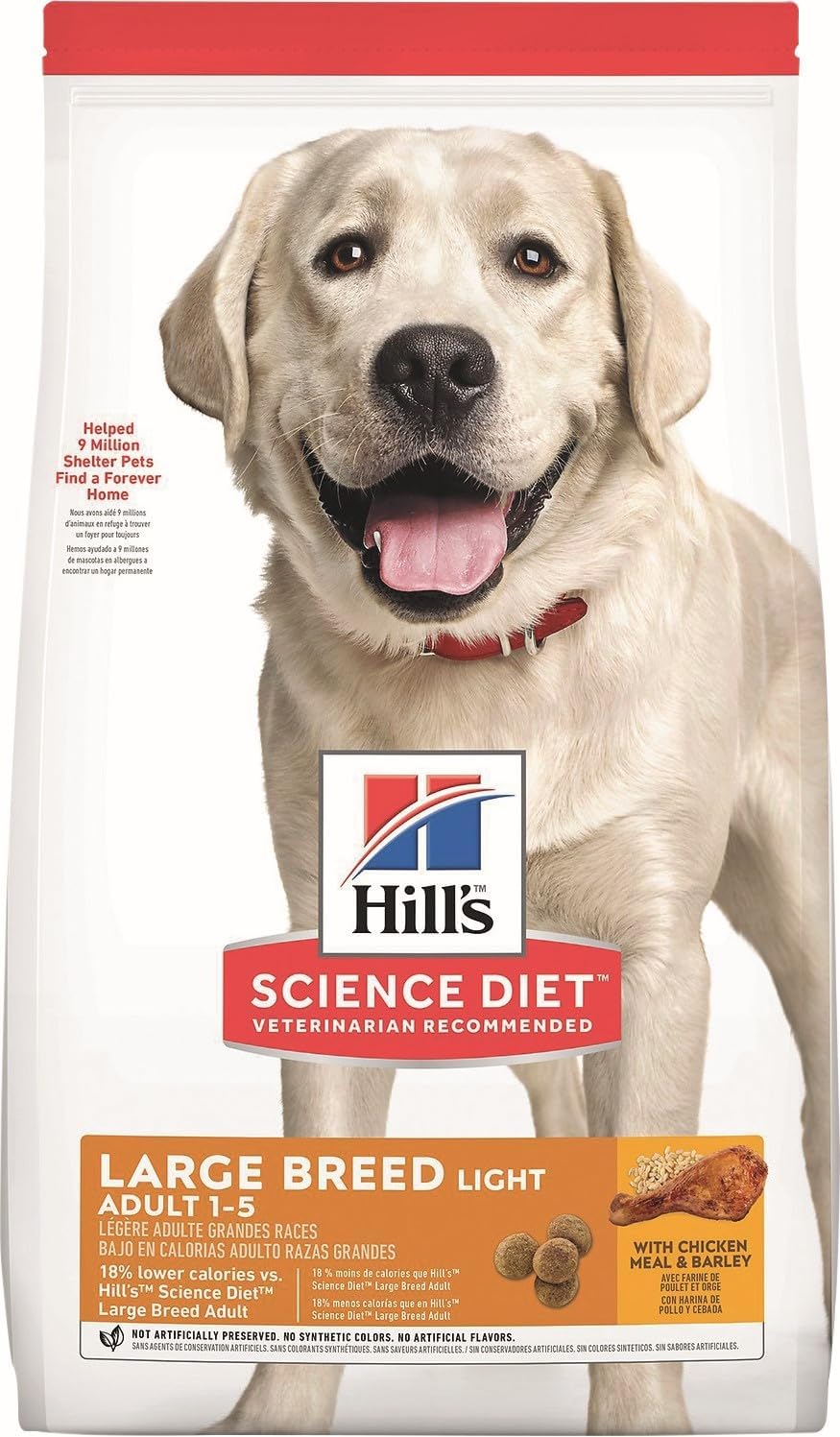 Hills SCIENCE PLAN Light Adult Large Breed Chicken Dog Food 14 kg