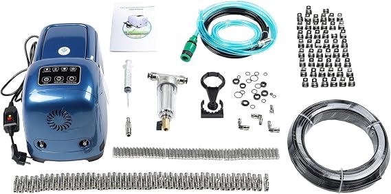 1000 PSI App-Controlled Misting System, 50 Nozzles, 100 Ft Nylon