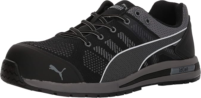 PUMA Safety Elevate Knit Low ASTM SD Work Shoes Safety Toe Metal Free Fiberglass Toe Cap Slip Resistant Men