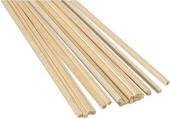 Balsa Wood 1/4 X 1/4 X 36in (10) - 1075 - Quantity is listed in parenthesis in title