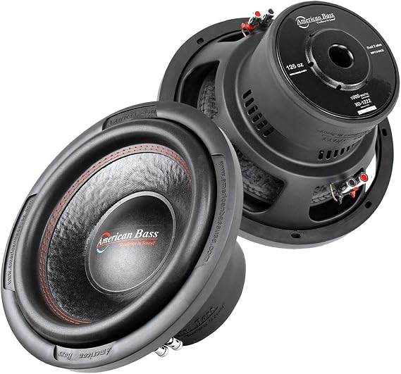 American Bass XD 12 Inch Subwoofer 500 Watt RMS and 1000 Watt Max Power, 2 Ohm Impedance, 125-oz Magnet, and 2.5-inch Voice Coil, Pack of 1