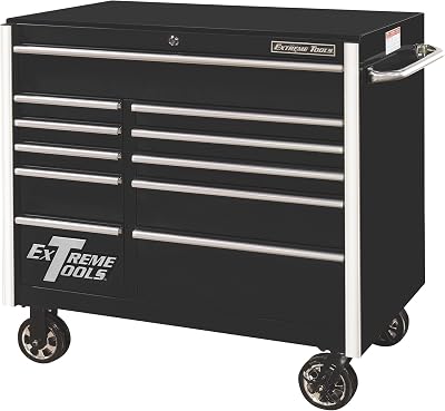 Extreme Tools RX412511RCBK Roller Cabinet, Black