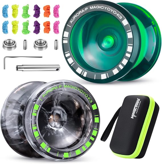 MAGICYOYO K3 Aurora-P Yoyo 2-Pack Set for Kids, Beginners & Adults