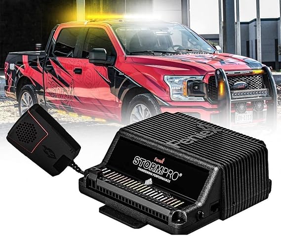 Feniex Storm-Pro 200 Watt Remote Siren | 23 Programmable Tones, Included PA Mic | 200 Watt Power Output Supports 2 Speaker for Dual Tone | Emergency Vehicle Siren